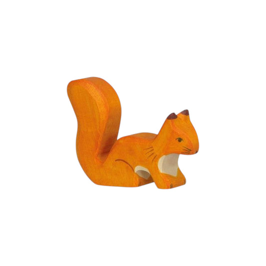 Holztiger houten speelfiguur eekhoorn oranje