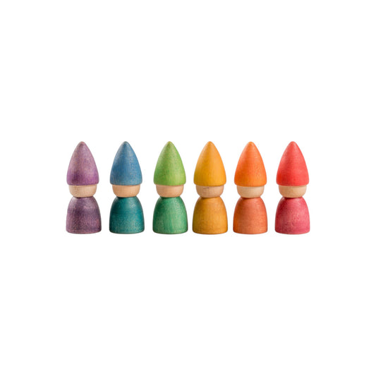 Grapat | Rainbow tomtens | 6st.