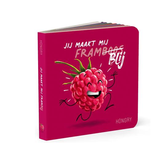 Höngry kartonboek ' Jij maakt me framblij'