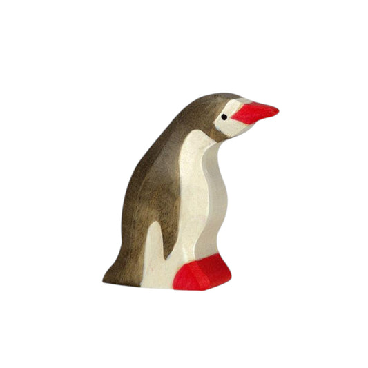 Holztiger houten speelfiguur Pinguïn kop naar voor