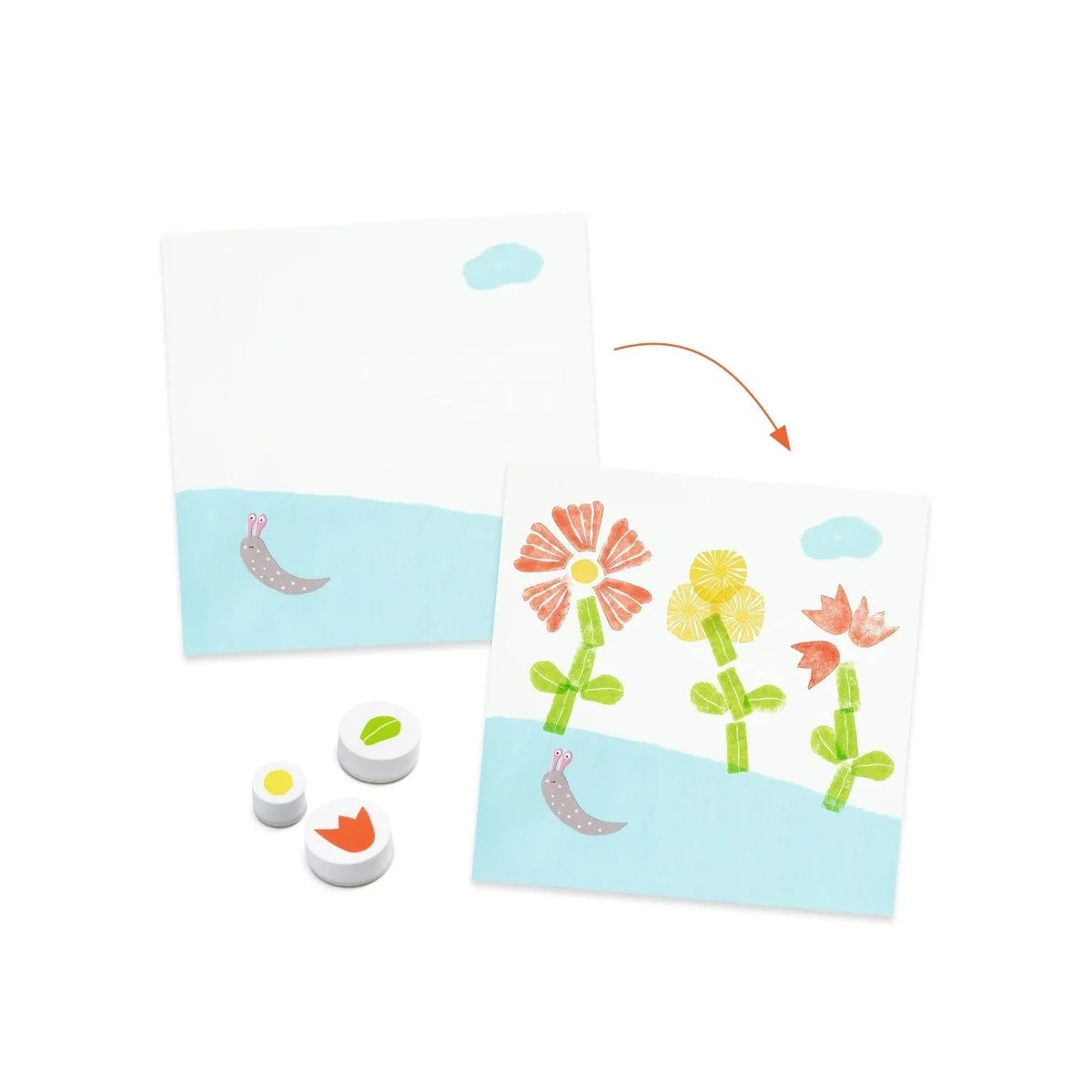Djeco - Stempelset - Bloemen