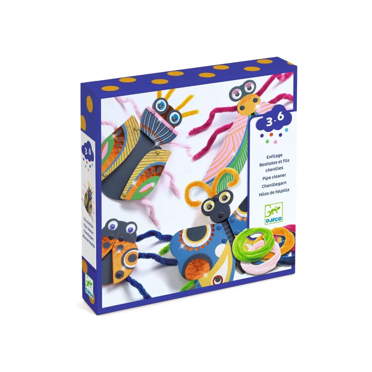 Djeco - Rijgen met chenilledraad - Yarn bugs